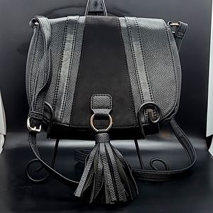 NWOT Nine West Cross Body Leather Bag With Fringe